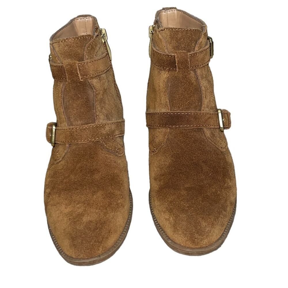 Steve Madden Reno Suede Ankle Boots Brown Suede Buckle Size 7 - Picture 3 of 7